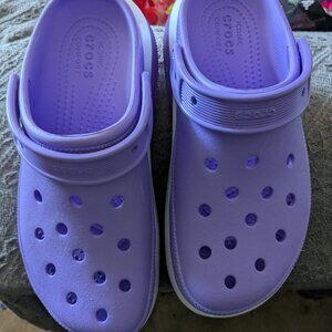 Purple Platform Croc clogs-Unisex Mens 7 Womens 9